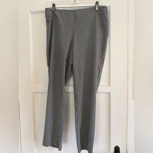 Adrianna Papell Black and White Geometric Pants